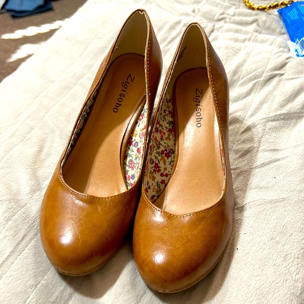 Zigi Soho tan heeled shoes 8